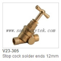 Brass Stop Cock with Compression Ends (V23-304)